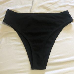 Black high rise bikini bottoms
